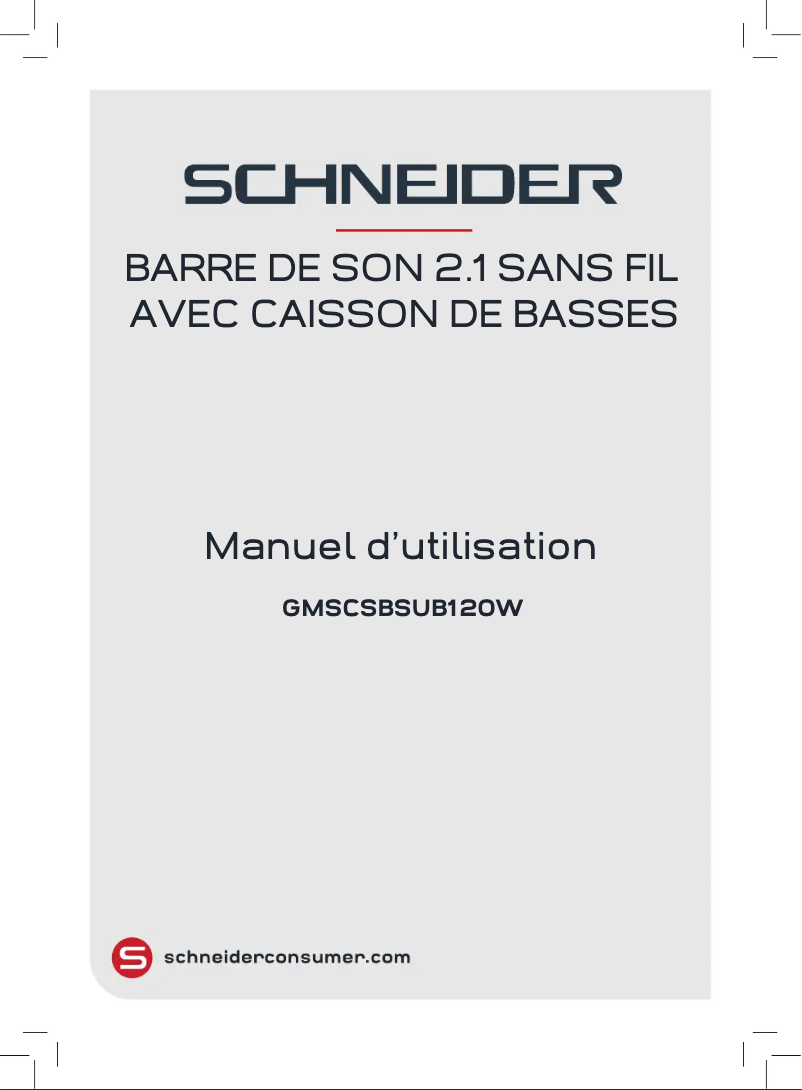 Page n°1 - Manuel utilisateur Schneider GMSCBSU120W
