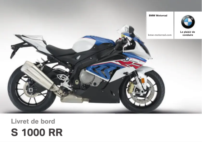 Image de la première page du manuel de l'appareil S 1000 RR (2017)
