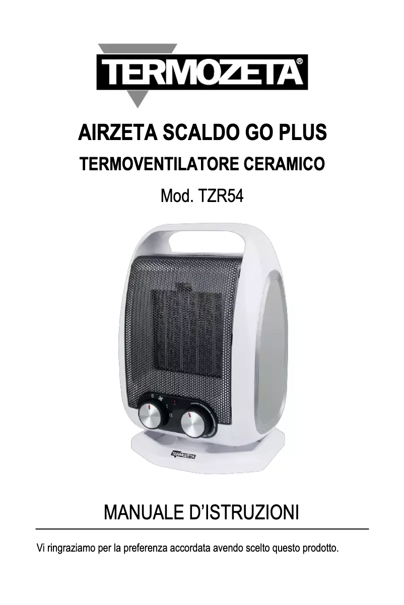 Page n°1 - Manuel utilisateur Termozeta TZR54