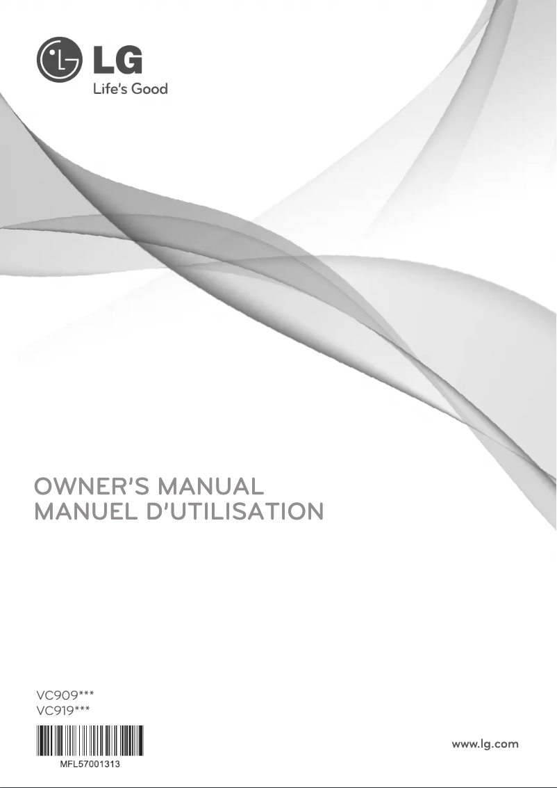 Page 1 de la notice Manuel utilisateur LG VC9094R