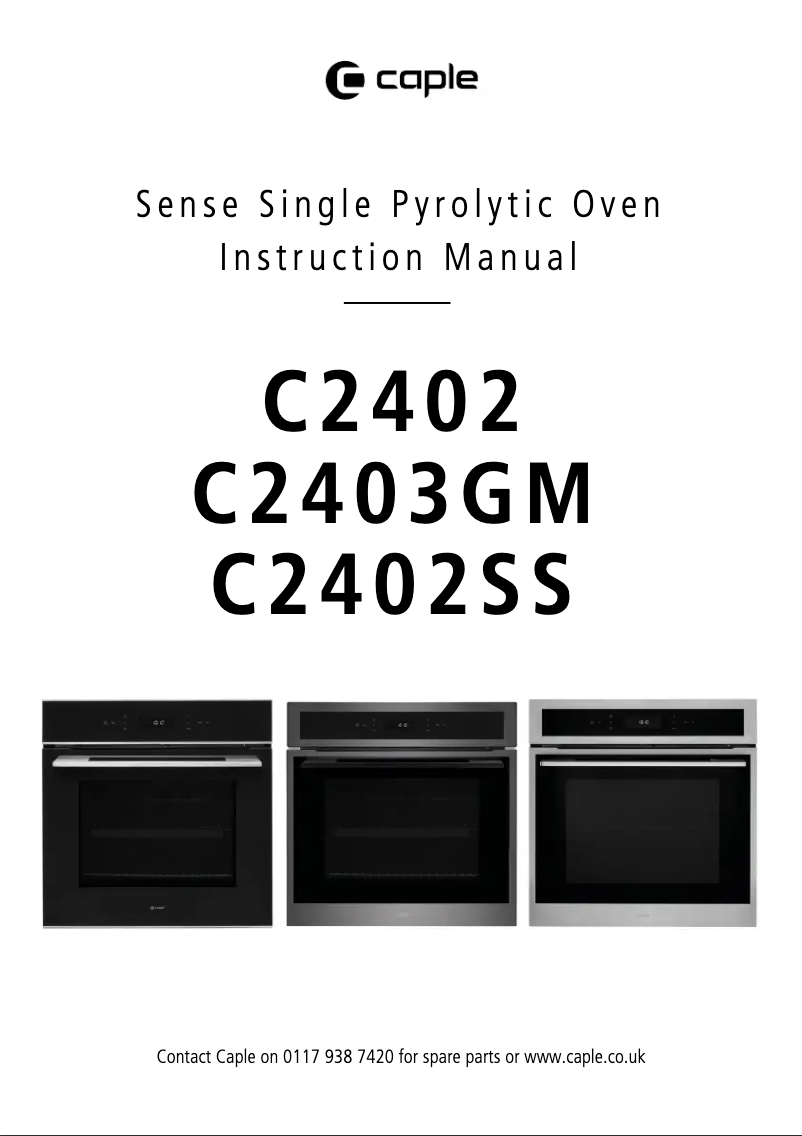 Page 1 de la notice Manuel utilisateur Caple C2403GM