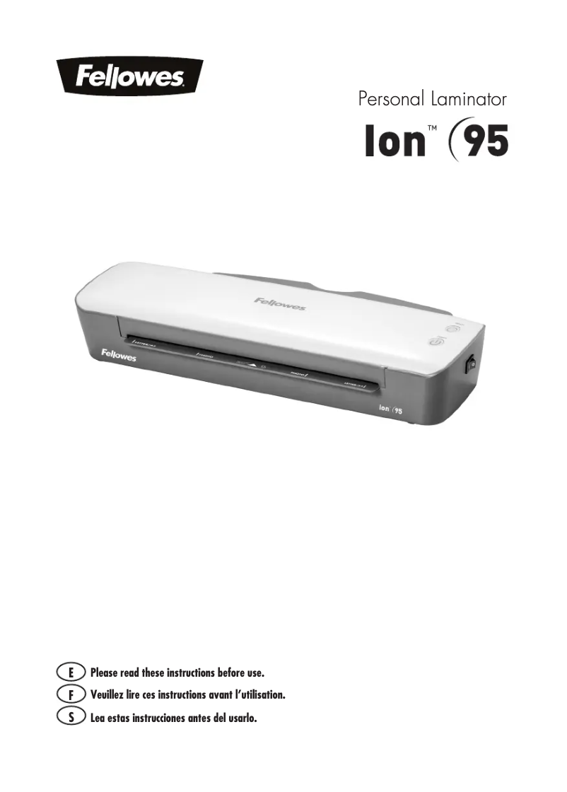 Page n°1 - Manuel utilisateur Fellowes Ion 95
