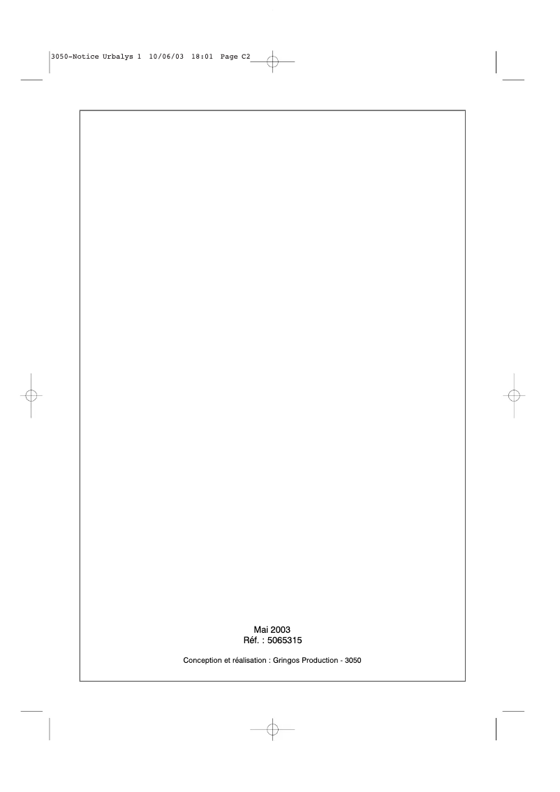 Imagen de la primera página del manual del dispositivo Urbalys AKF3