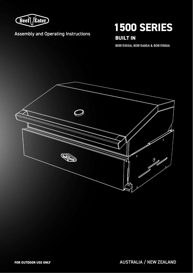Page n°1 - Manuel utilisateur BeefEater 1500 Series BDB1530GA