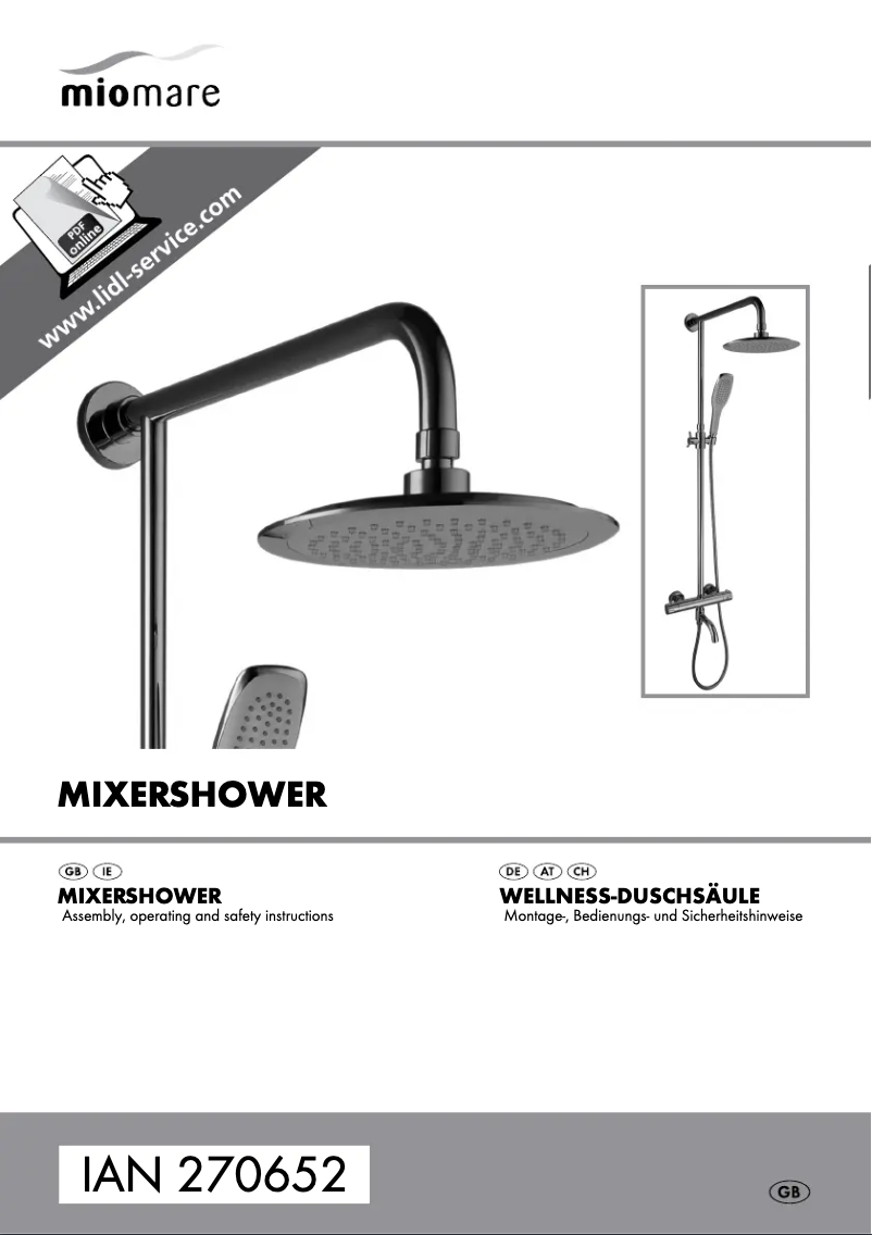 Page 1 of the manual User Manual Miomare IAN 270652