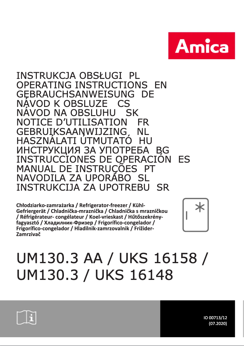 Page 1 de la notice Manuel utilisateur Amica UM130.3