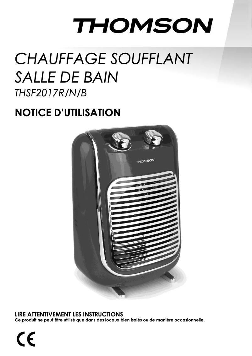 Image de la première page du manuel de l'appareil THSF2017R