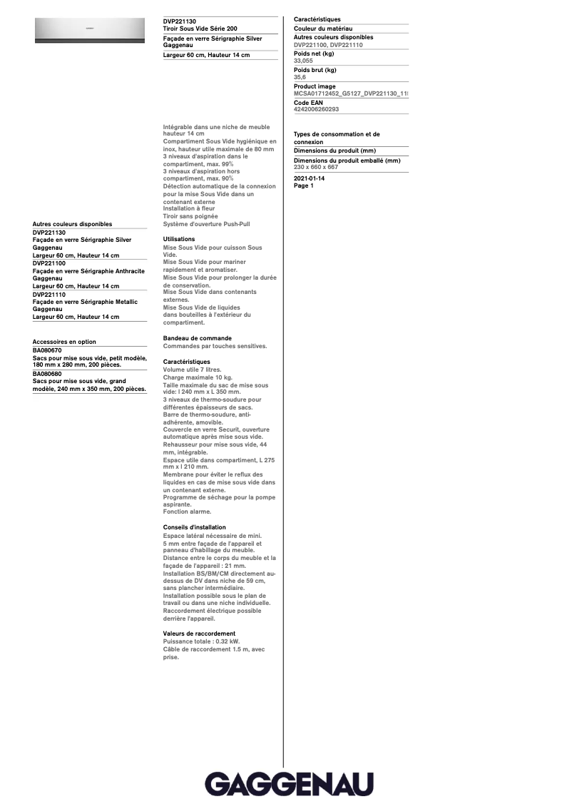 Image de la première page du manuel de l'appareil DVP221130