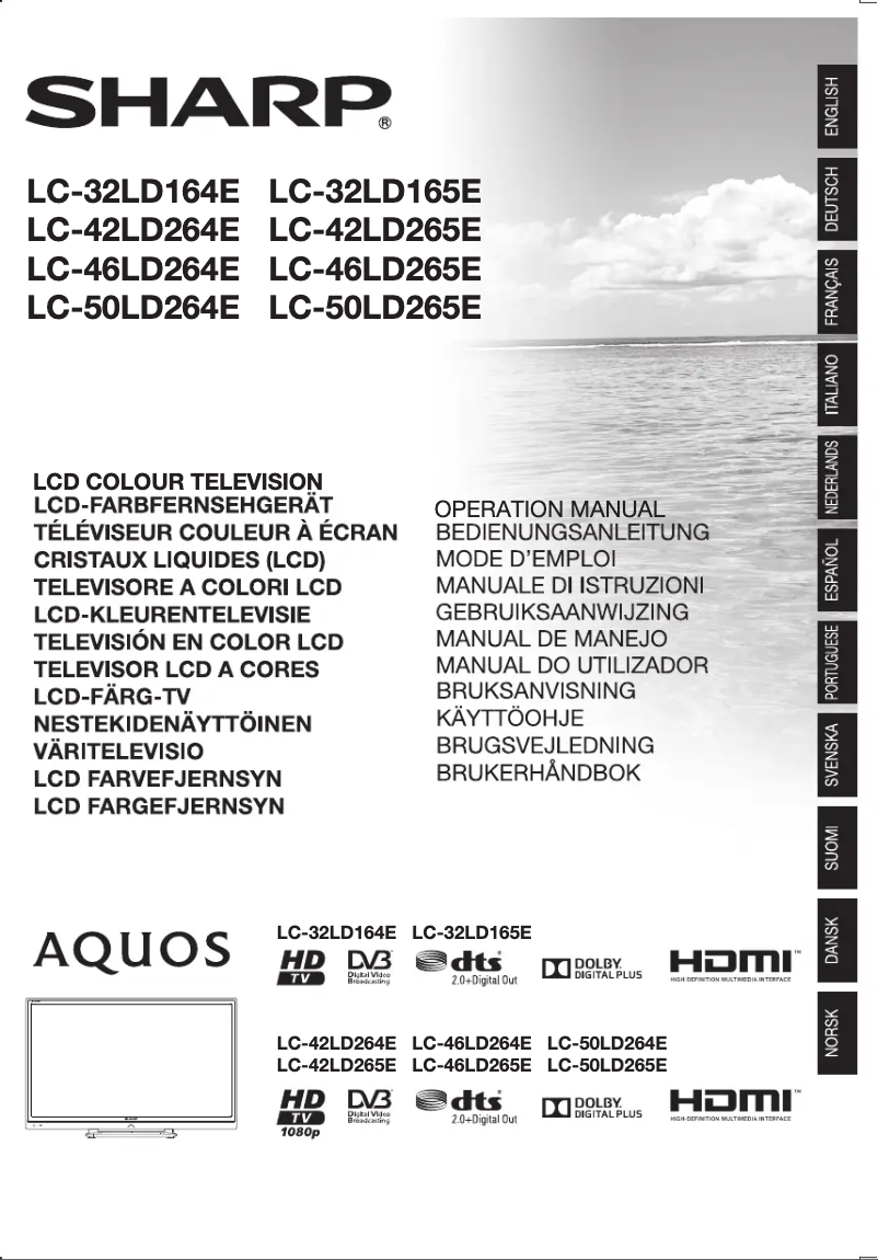 Page 1 de la notice Manuel utilisateur Sharp AQUOS LC-46LD264E