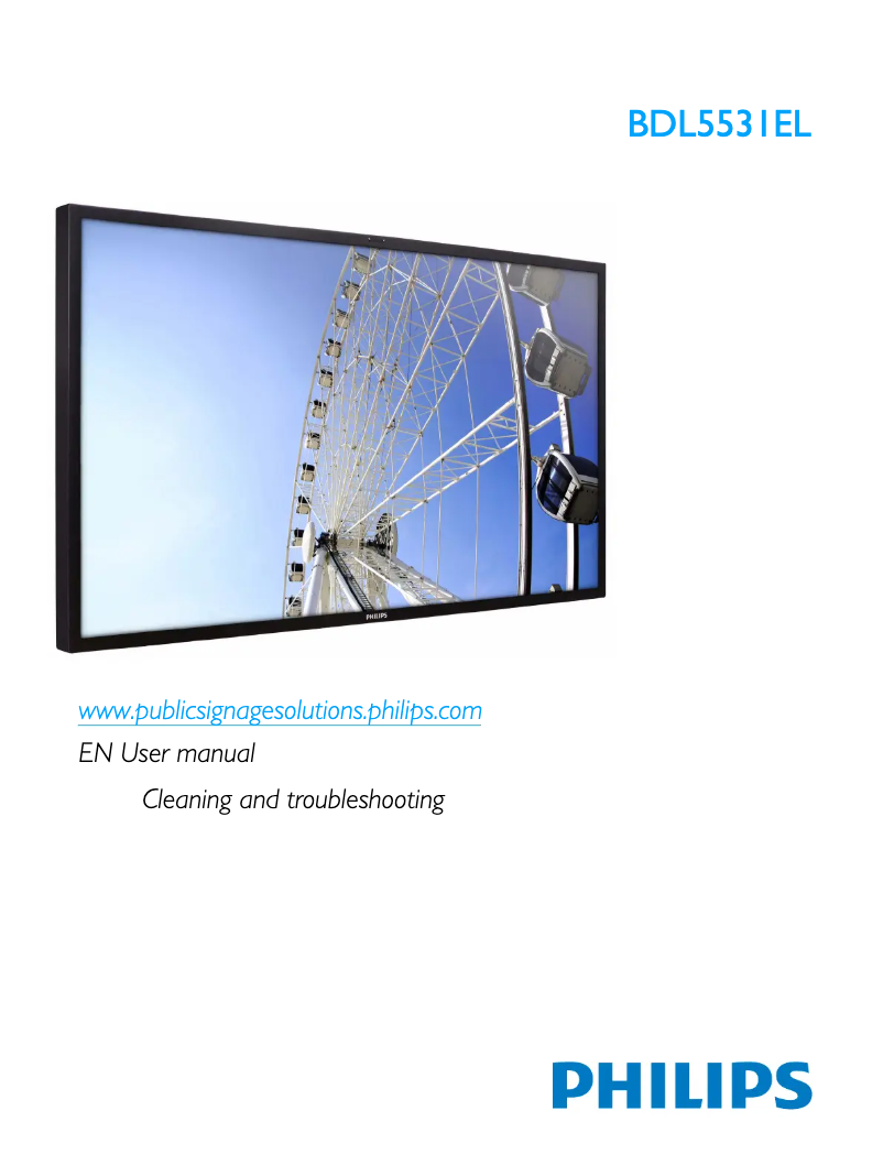 Image de la première page du manuel de l'appareil BDL5531EL