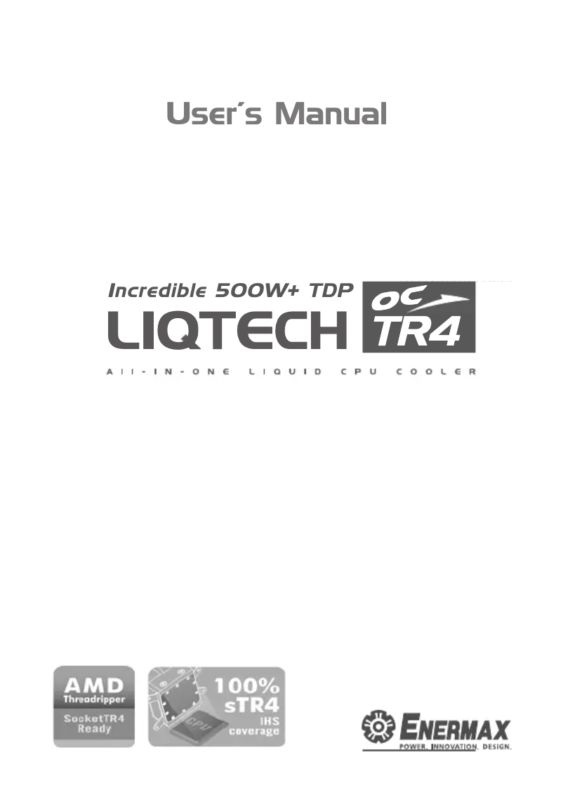 Página 1 del manual Manual de usuario Enermax Liqtech TR4 240 ELC-LTTR240