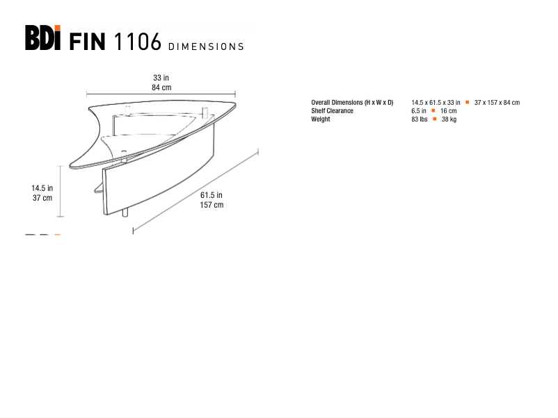 Page 1 de la notice Fiche technique BDI Fin 1106