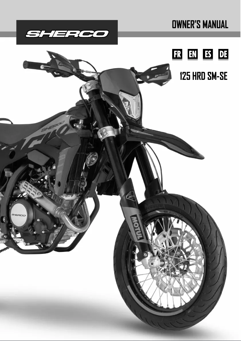 Page 1 de la notice Manuel utilisateur Sherco 125 HRD SE (2024)