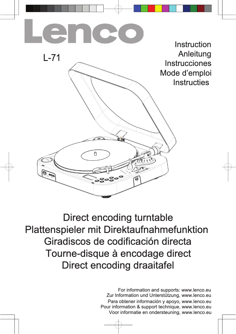 Image de la première page du manuel de l'appareil L-71