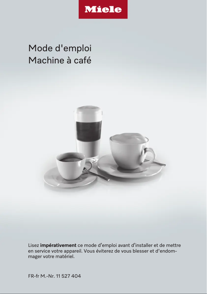 Page n°1 - Manuel utilisateur Miele Silence CM 5510