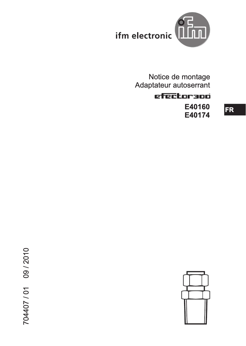 Page n°1 - Manuel utilisateur IFM E40174