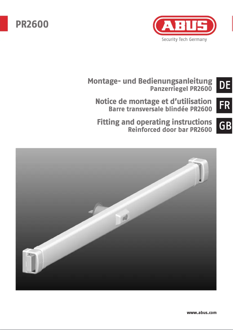 Page 1 de la notice Guide d'installation Abus PR2600