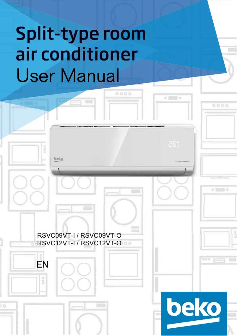 Page 1 de la notice Manuel utilisateur Beko RSVC09VT-O