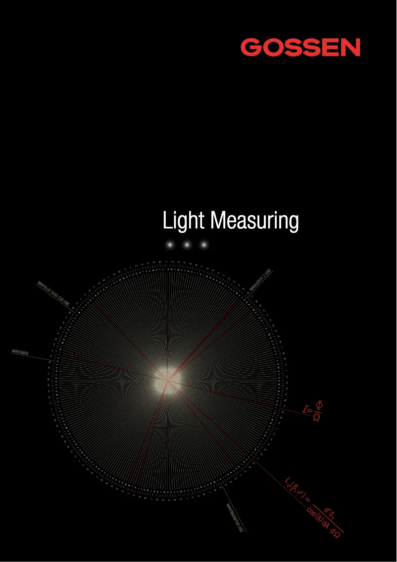 Page 1 de la notice Brochure Gossen Metrawatt MAVOLUX 5032 C BASE
