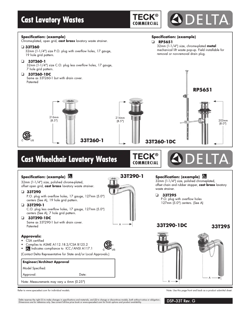 Image de la première page du manuel de l'appareil 33T260-1