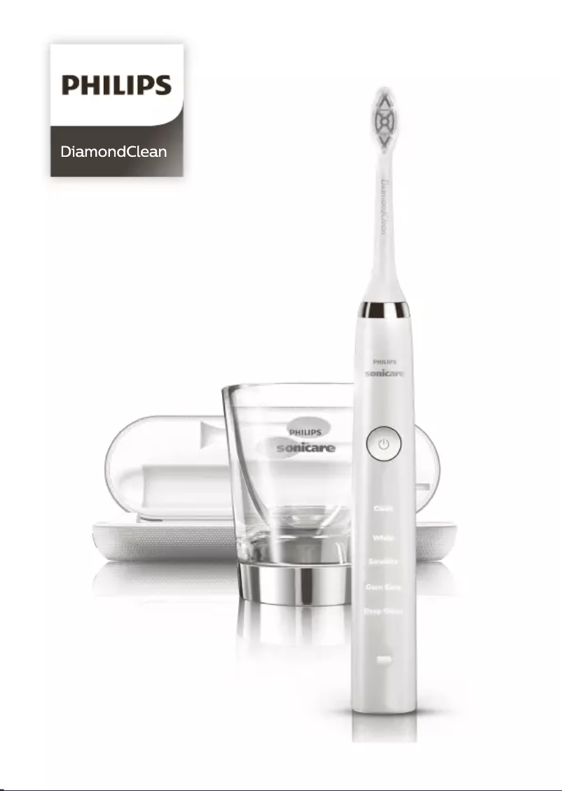 Page 1 de la notice Manuel utilisateur Philips Sonicare DiamondClean HX9357