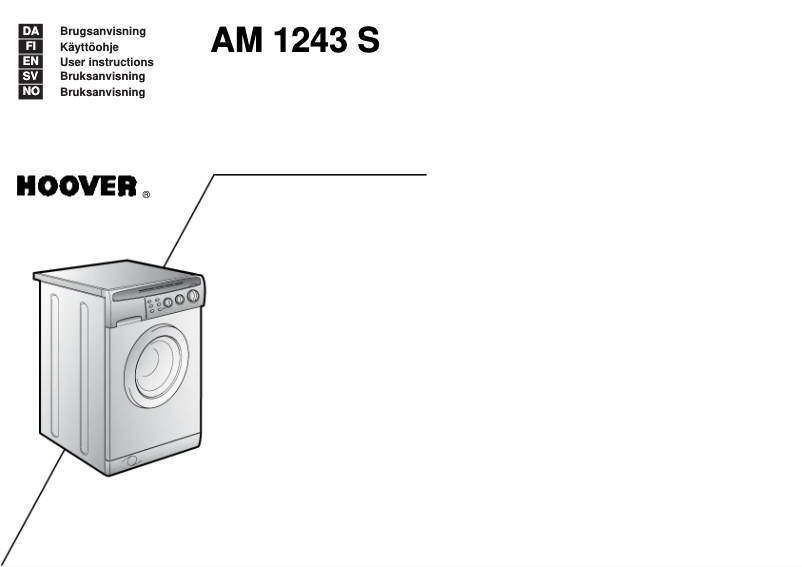 Page n°1 - Manuel utilisateur Hoover AM 1243S 11
