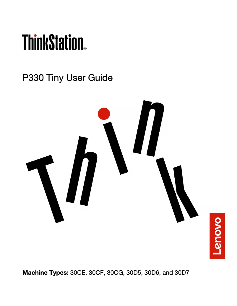 Página 1 del manual Manual de usuario Lenovo Thinkstation P330 Tiny