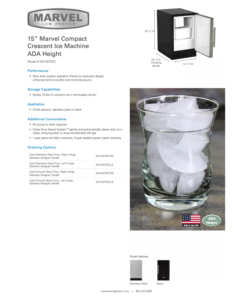 Page n°1 - Manuel utilisateur Marvel Compact MA15CRCR