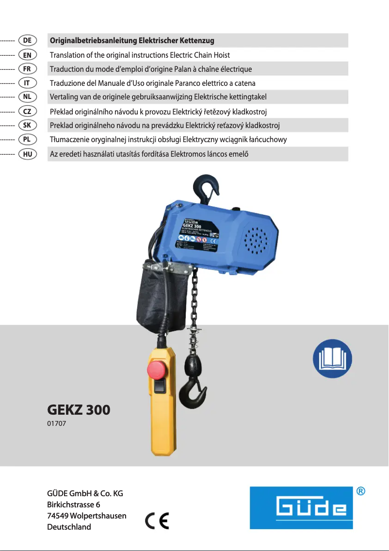 Image de la première page du manuel de l'appareil GEKZ 300