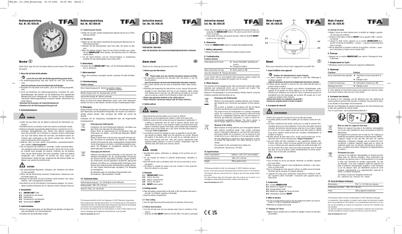 Página 1 del manual Manual de usuario TFA 60.1038.05