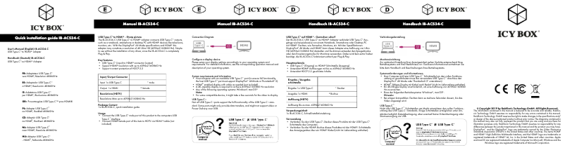 Page n°1 - Manuel utilisateur Icy Box IB-AC534-C