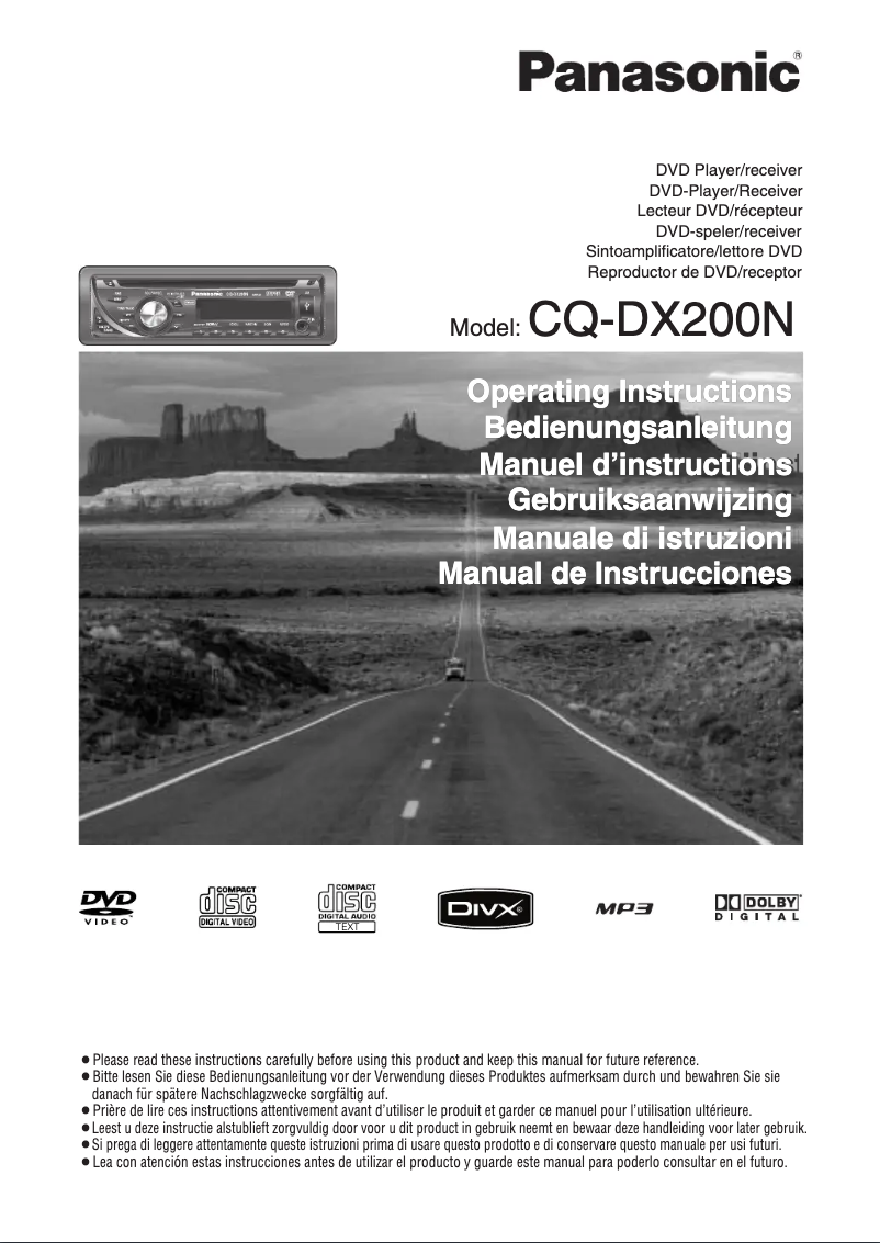 Image de la première page du manuel de l'appareil CQ-DX200N
