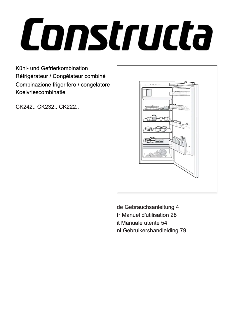 Image de la première page du manuel de l'appareil CK242EFE0