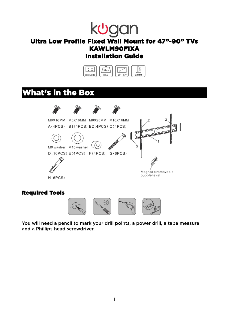 Image de la première page du manuel de l'appareil KAWLM90FIXA