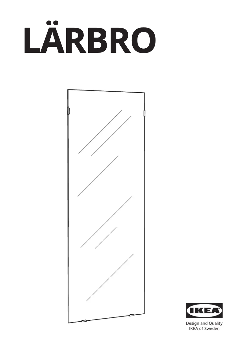 Page 1 de la notice Manuel utilisateur Ikea LÄRBRO 804.710.20