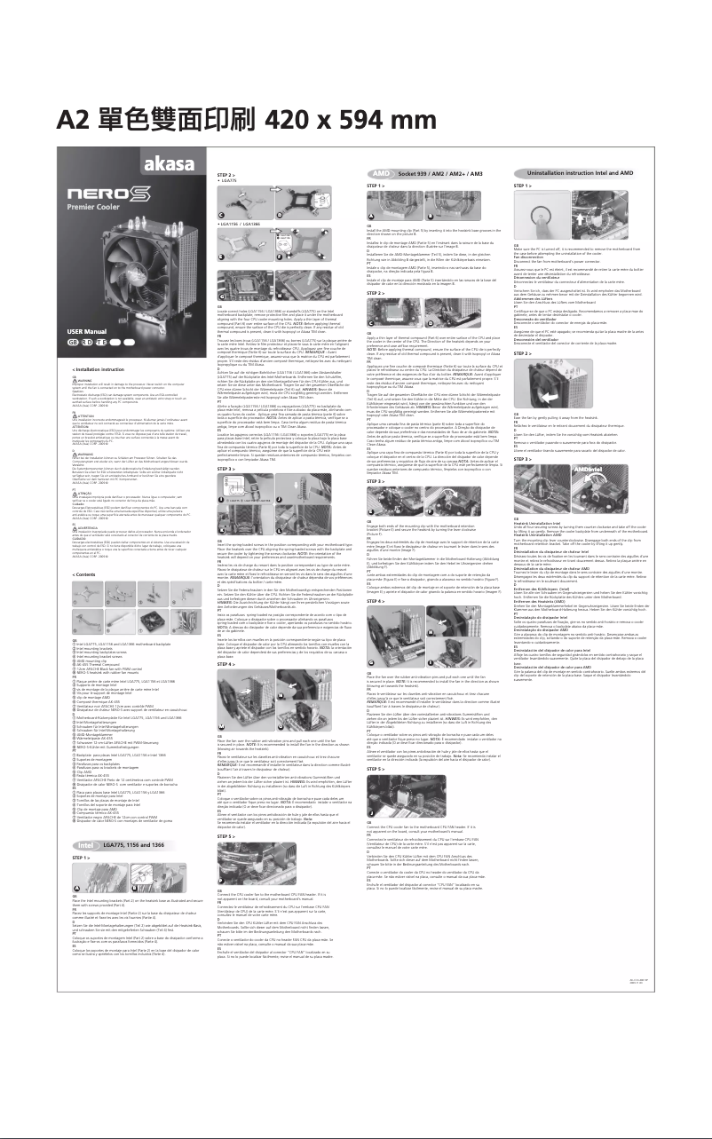 Page 1 de la notice Manuel utilisateur Akasa AK-CCX-4001HP