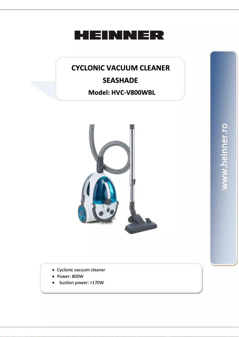 Page 1 de la notice Manuel utilisateur Heinner HVC-V800WBL