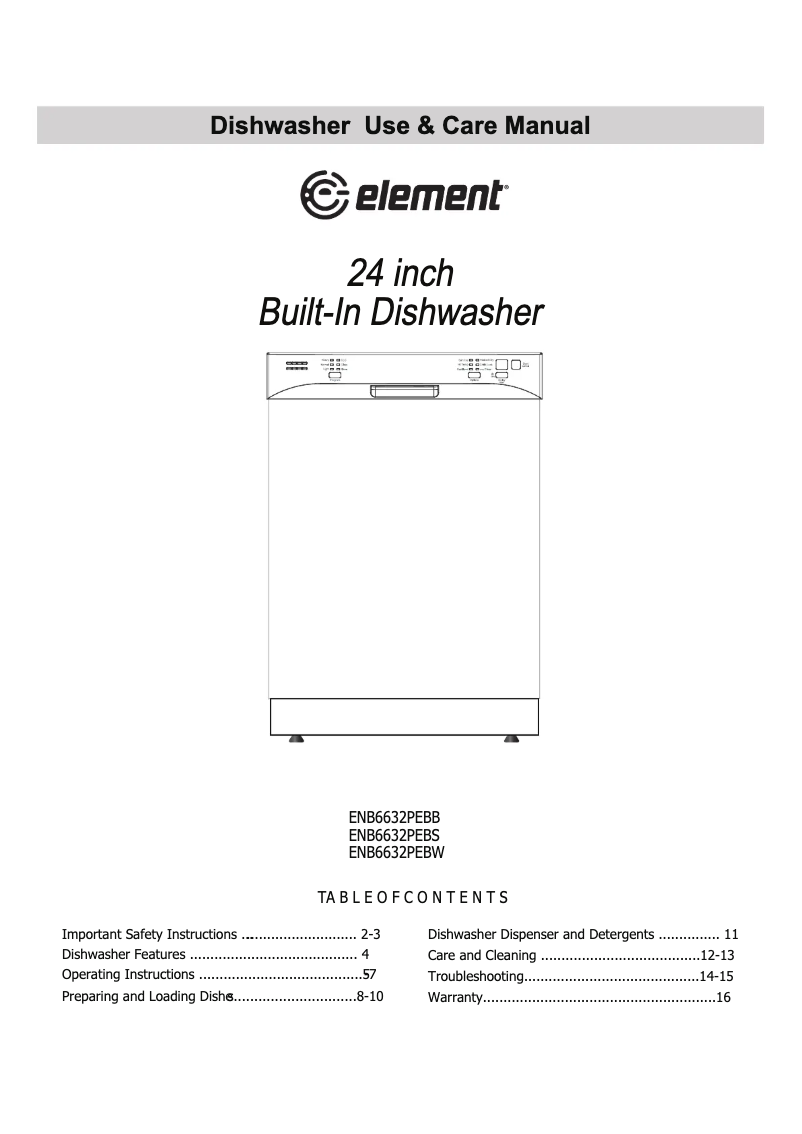 Page n°1 - Manuel utilisateur Element ENB6632PEBB