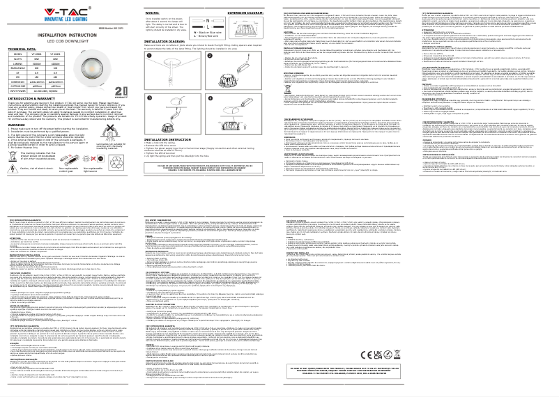 Page 1 de la notice Manuel utilisateur V-TAC VT-26451