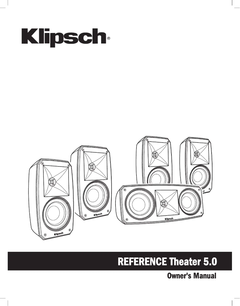 Page 1 de la notice Manuel utilisateur Klipsch Reference Theater 5.0