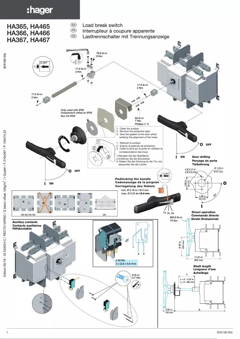 Page 1 de la notice Manuel utilisateur Hager HA365