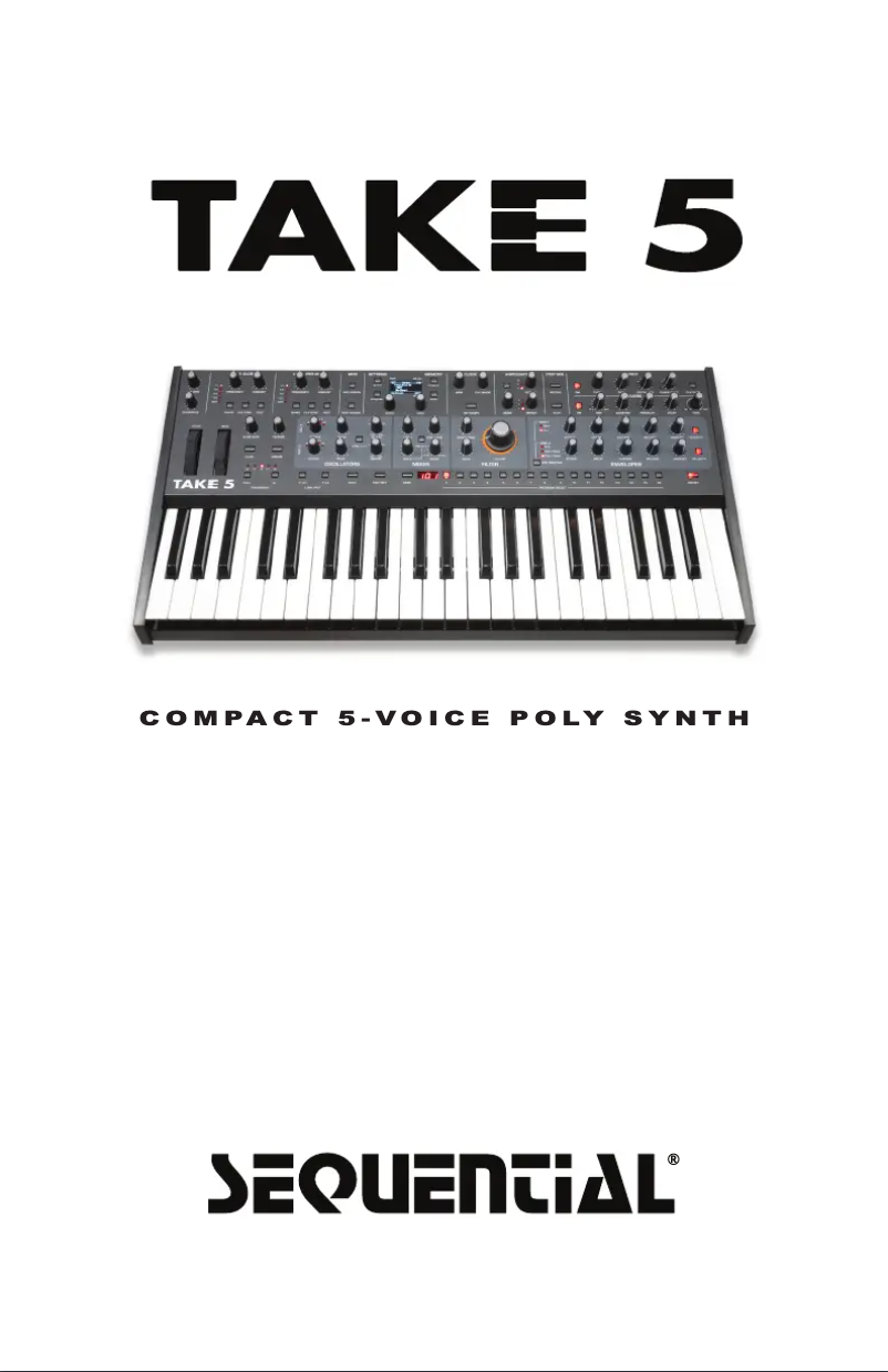 Page n°1 - Manuel utilisateur Sequential Take 5