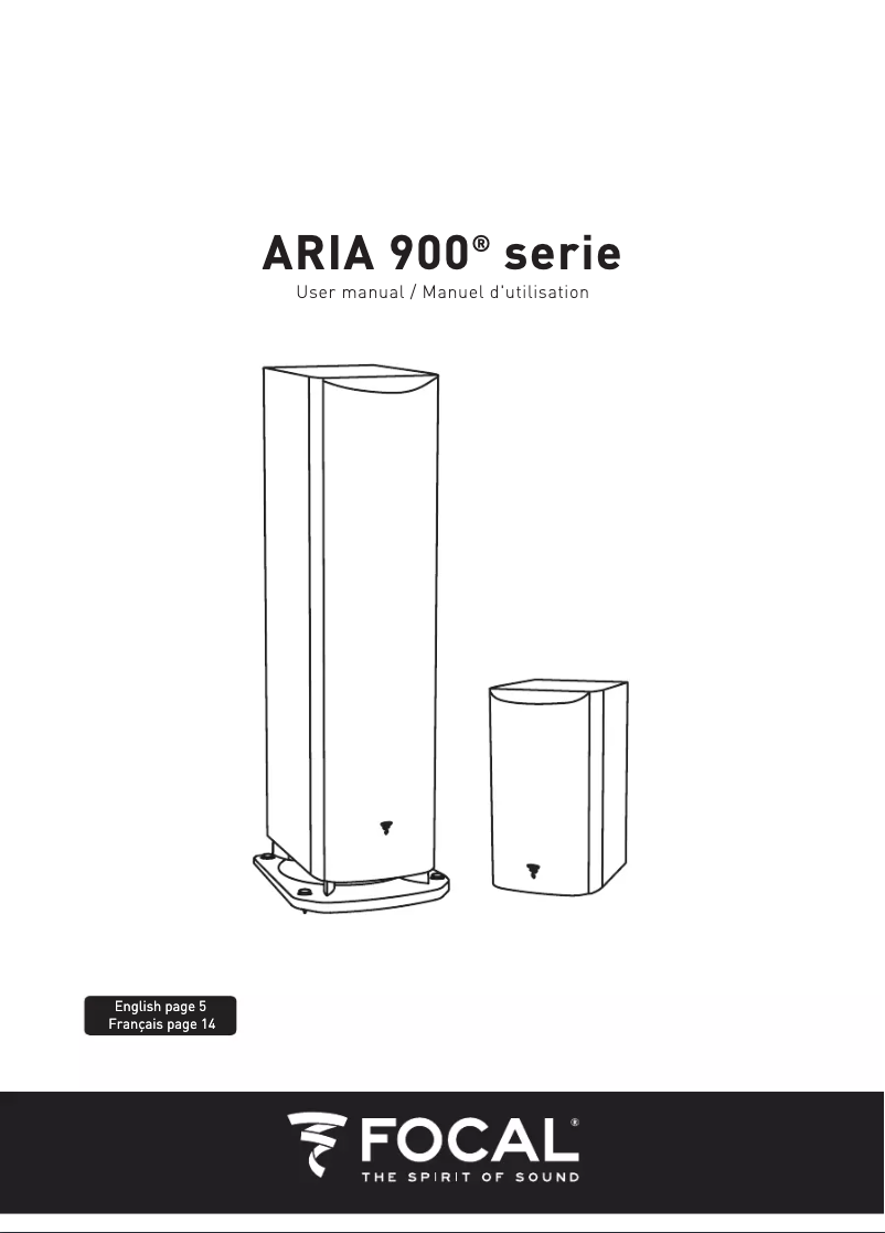Page n°1 - Manuel utilisateur Focal Aria 905