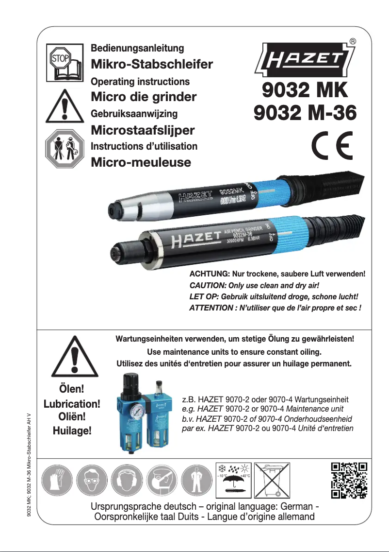 Page n°1 - Manuel utilisateur Hazet 9032 MK