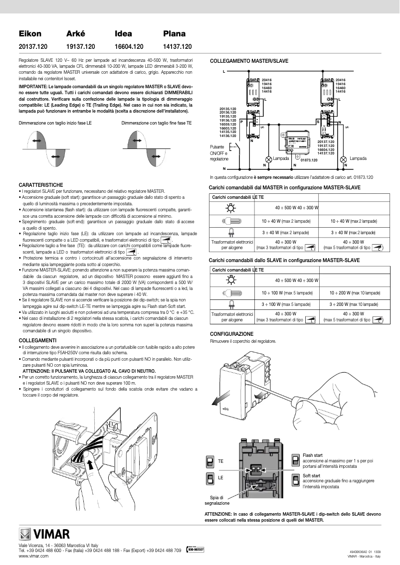 Page 1 de la notice Manuel utilisateur Vimar 16604.120.B