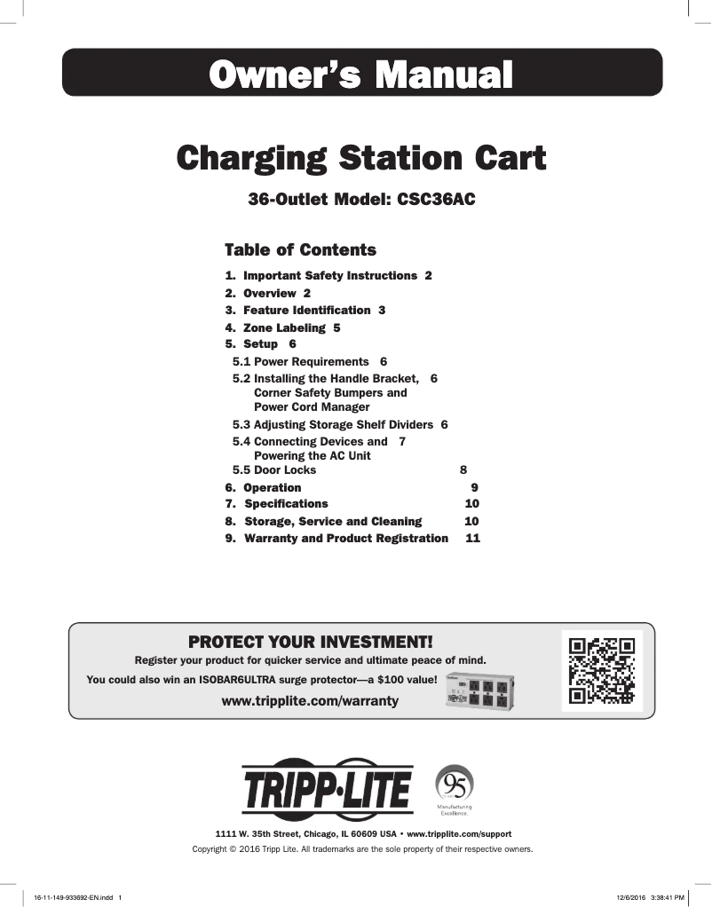 Image de la première page du manuel de l'appareil CSC36AC