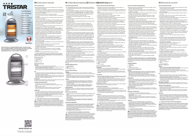 Page 1 de la notice Manuel utilisateur Brixton KA-5016