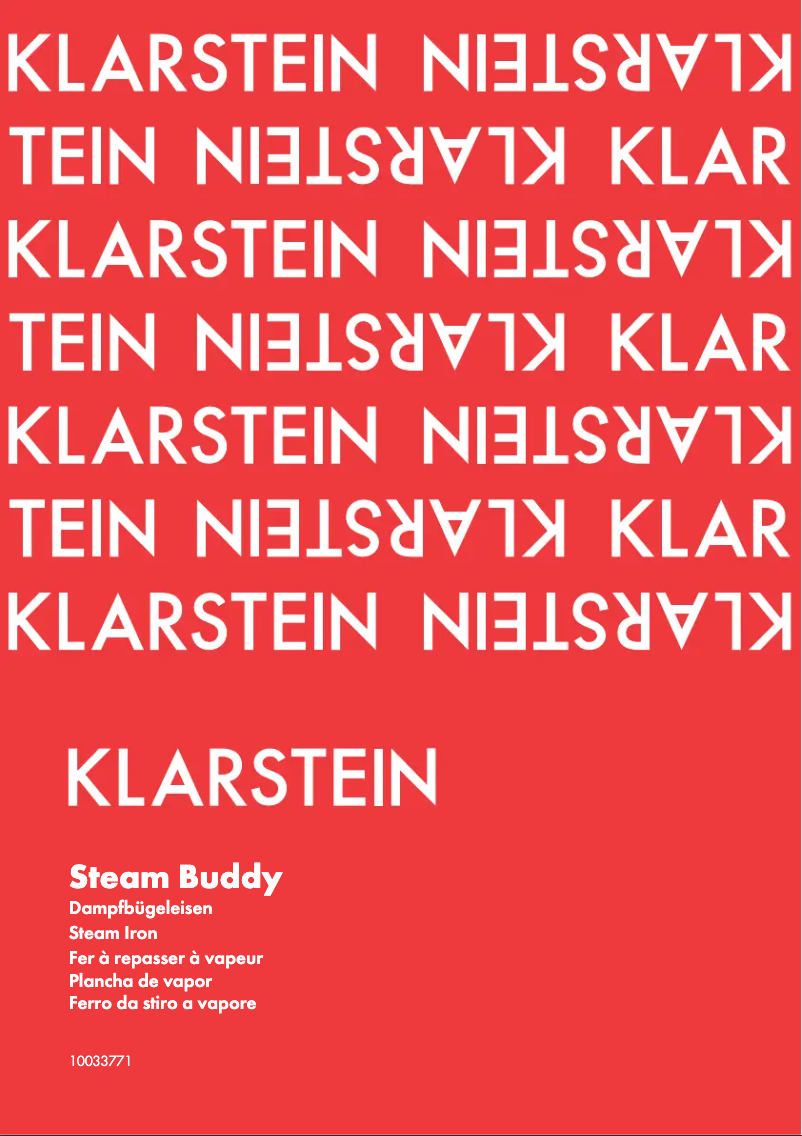Page 1 de la notice Manuel utilisateur Klarstein Steam Buddy