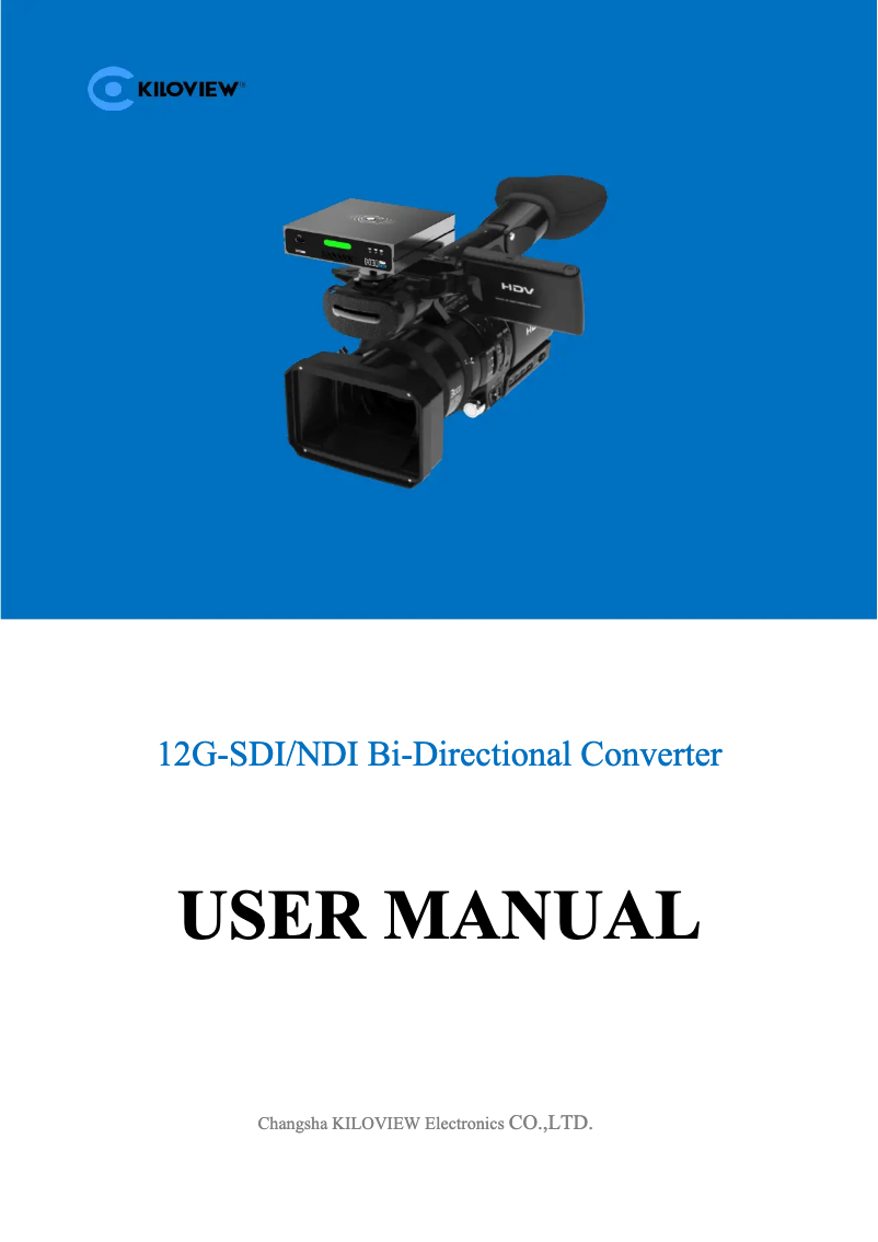 Page n°1 - Manuel utilisateur Kiloview N30