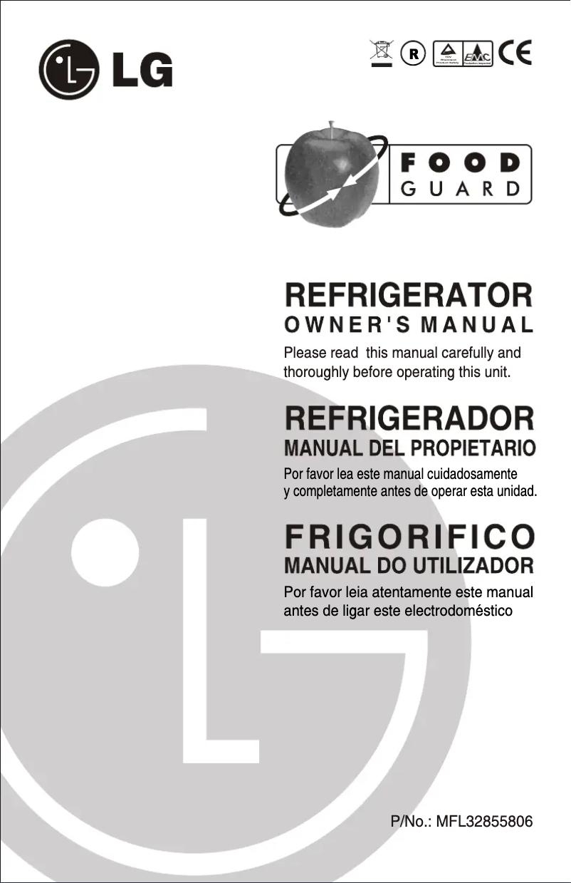 Image de la première page du manuel de l'appareil GL-T332JMA